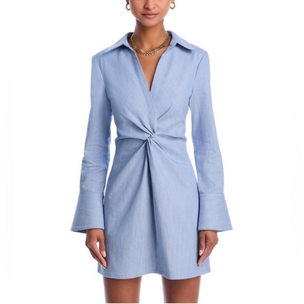 Cinq a Sept Light Blue Twist-Knot McKenna Dress